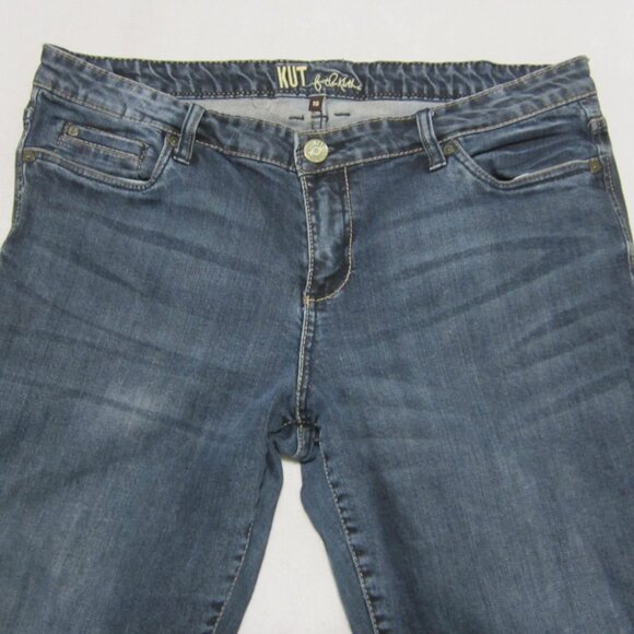 Kut From The Kloth Jeans Women's 16 (38x30) Blue Boot Cut Denim Dark Wash - Picture 5 of 16